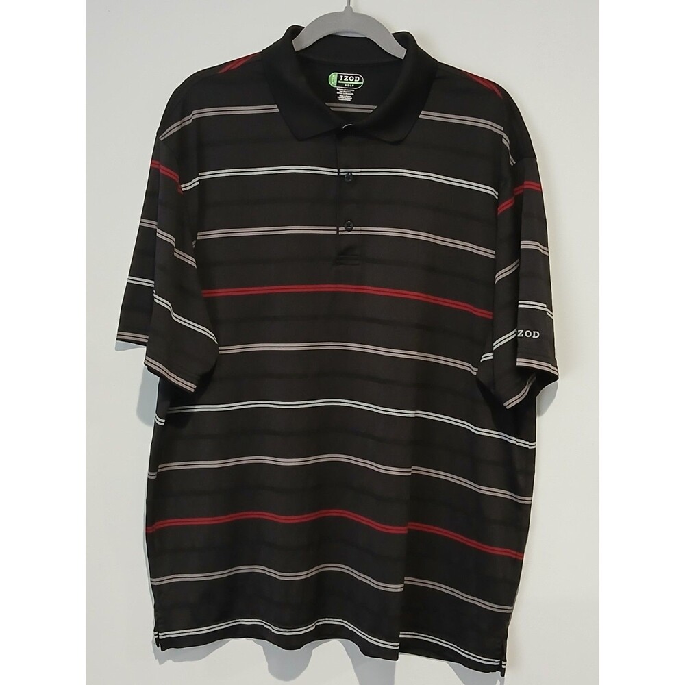 Izod X-Treme Function Golf Shirt. 3/4 Button Up. Multi-Color. Men Size XL.